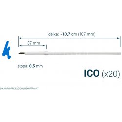 ICO X-20 náhradní náplň modrá