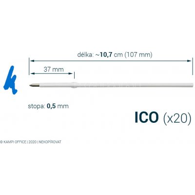 ICO X-20 náhradní náplň modrá – Sleviste.cz