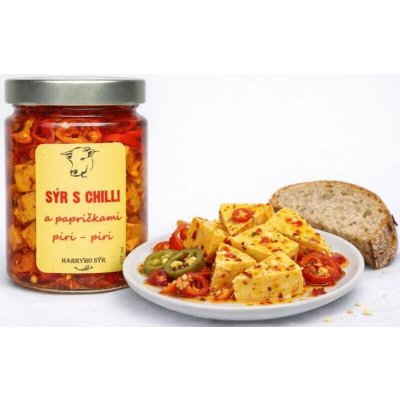 u Harryho Nakládaný sýr Chilli s papričkami PIRI PIRI 327 ml – Zboží Dáma