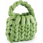 Kabelka z velvetové příze hand made 25x22 cm lila fialová – Zboží Mobilmania