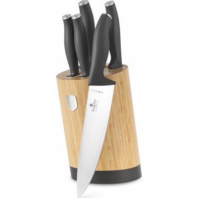 Berlingerhaus BH 2672 se stojanem Bamboo Anthracit Collection 6 ks – Zboží Dáma