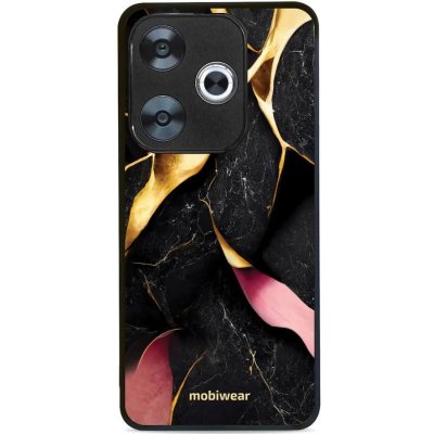 Mobiwear Glossy - Xiaomi Poco F6 5G - G021G Černý a zlatavý mramor – Zboží Živě