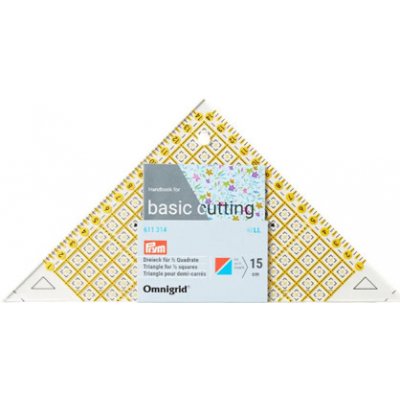 Patchworkové pravítko trojúhelník - Omnigrid - PRYM velikost 22,5 x 12,5 až 15 cm – Zboží Dáma