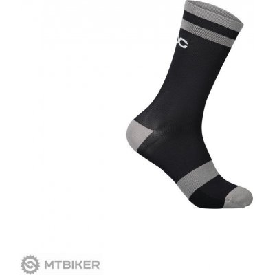 POC ponožky Lure MTB Sock Long Uranium Black/Granite Grey
