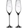 Sklenice Bohemia Crystal Sklenice na sekt flétny přátelská souprava Ring 2 ks 210 ml