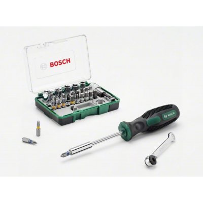 Sada bitů, 27-dílná, + ruční šroubovák, Bosch, 2.607.017.331