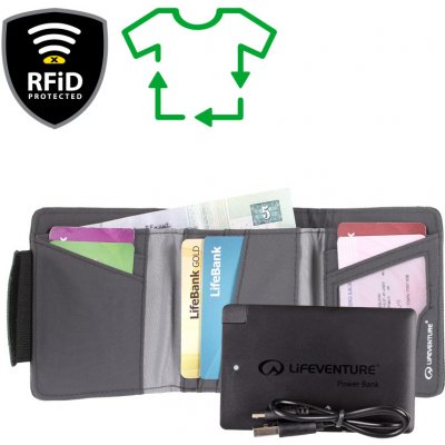 Lifeventure RFiD Charger Recycled; grey