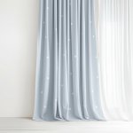 Goldea bavlněný závěs - puntíky na nebesky modrém 280x150 cm – Hledejceny.cz