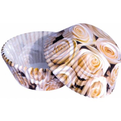 Košíčky na muffiny Bílé růže 50 ks