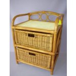 Ratanová komoda 2 zásuvky brown wash – Zboží Dáma