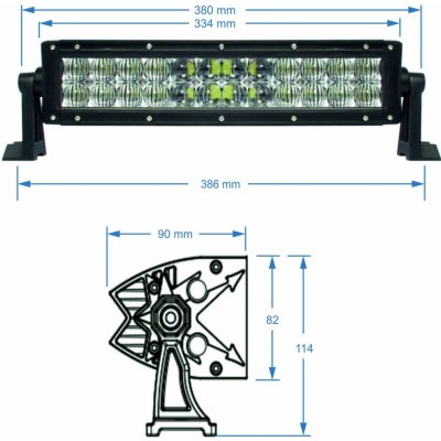SHARK LED Light Bar 13,5", 5D, 72W – Zboží Mobilmania