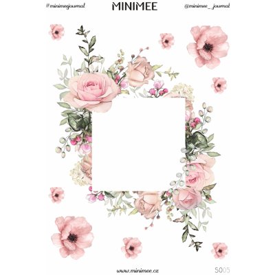 Samolepky MINIMEE - Velký rámeček růže – Zboží Živě