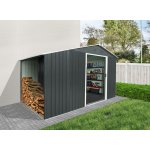 BestBerg ZDD-6A 6 m² s dřevníkem 322 x 196 x 196 cm šedá – Zboží Dáma