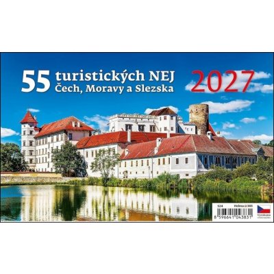 stolní 55 turistických NEJ Čech, Moravy a Slezska 22,6cm x 13,9cm, S24-27 2027 – Hledejceny.cz