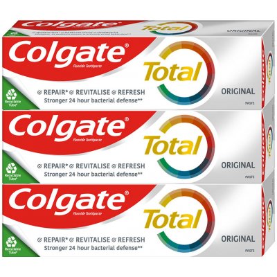 Colgate Total Original zubní pasta 3 x 75 ml – Zboží Mobilmania