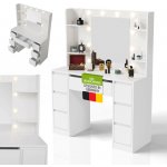 Juskys 107343 toaletní stolek led bílá – Sleviste.cz