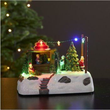 Star Trading Vánoční dekorace Iceville 8 LED pohyblivá svítící hrající