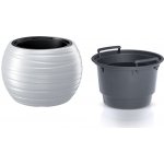 Prosperplast Květináč kulatý s vkladem MAZE bílý 43,6 cm – Zboží Dáma