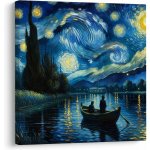 Obraz kouzelná noc na vodě - 30x30 – Hledejceny.cz