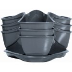 Prosperplast COUBI květináč 29,5x29,5x38 cm grafit – Hledejceny.cz