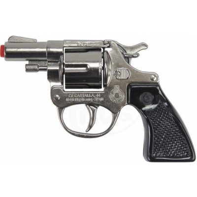 Alltoys policejní revolver kovový stříbrný kovový 8 ran – Zboží Mobilmania