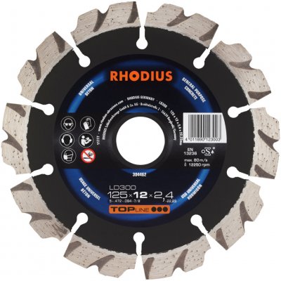 Rhodius 304462 LD300 diamantový řezný kotouč Průměr 125 mm Ø otvoru 22.23 mm beton 1 ks – Zboží Dáma