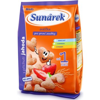 SUNÁREK Dětský snack jahodová srdíčka 50 g