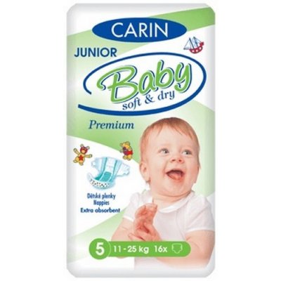 Carin Baby Soft & Dry Junior 5 11-25 kg 16 ks