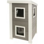 Kerbl Emila Bouda pro kočky dvoupatrová EKO plast 49 x 55 x 82 cm – Hledejceny.cz
