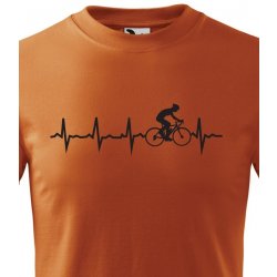 dětské tričko tep cyklisty, Oranžová