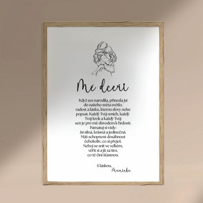 Plakát MÉ DCEŘI Rozměr plakátu: A4 (21 x 29,7 cm), Rámeček: Dřevěný rámeček – Hledejceny.cz