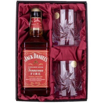 Jack Daniel's Fire Větrník 0,28 l (dárkové balení 2 sklenice) – Zbozi.Blesk.cz