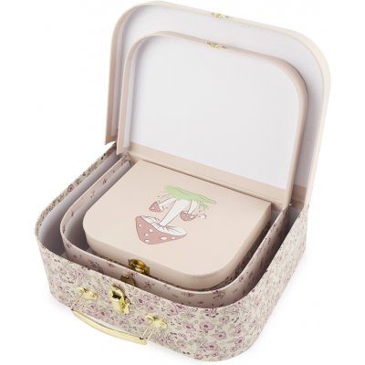 Bieco - Sada tří kartonových kufříků - srnka Ella - dreamy flowers – Zboží Mobilmania