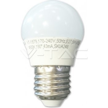 V-tac E27 LED žárovka 6W G45 Teplá bílá