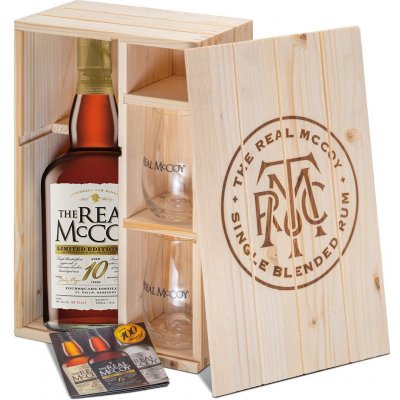 The Real McCoy 10y Virgin Oak 46% 0,7 l (dárkové balení 2 sklenice) – Zboží Mobilmania