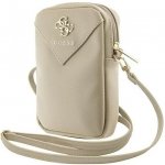 Guess PU Grained 4G Metal Logo se Zipem Gold – Zboží Mobilmania