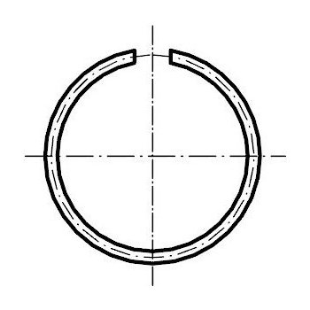 Kroužek pojistný drátěný na hřídel 25, DIN7993A