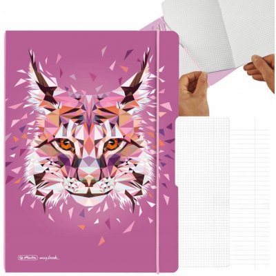Sešit my.book flex Wild Animals Rys A4/40+40 listů – Sleviste.cz