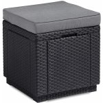 Keter taburet Cube s polstrem grafit – Zboží Dáma