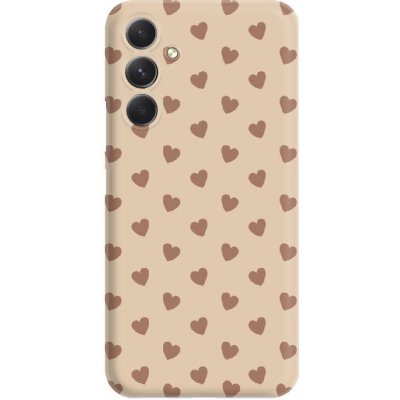 PieceOfCase matný kryt do Samsung Galaxy A36 5G Srdíčka Mocha Mousse karamelová – Hledejceny.cz