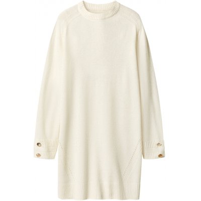esmara Dámské pletené šaty s podílem vlny bílá – Zboží Dáma