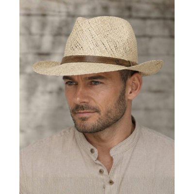 Krumlovanka letní slaměný klobouk Fedora 100% Paglia P-252915C – Zboží Mobilmania