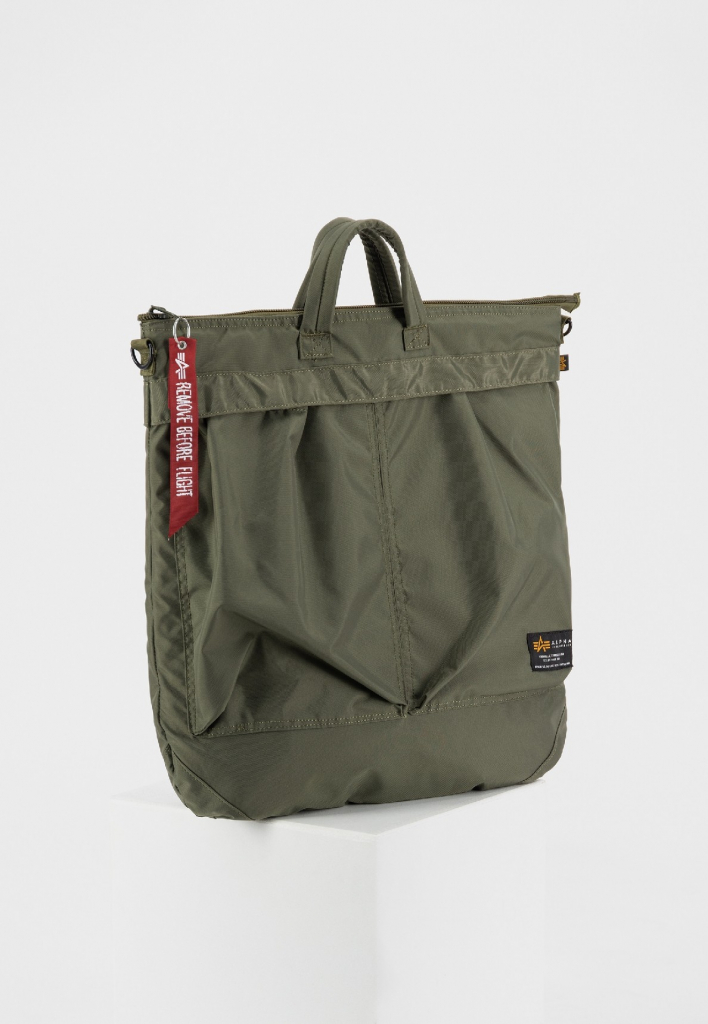 Alpha Industries taška Label Helmet Bag dark olive 20L