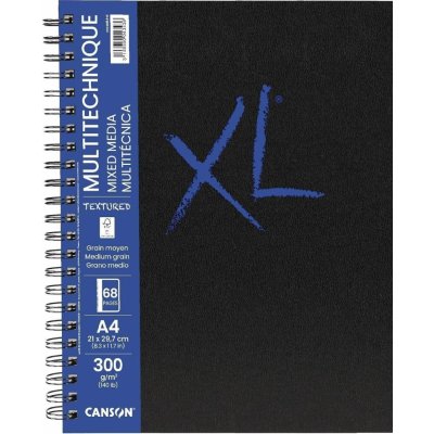 Canson Book Wire Bound Long Side XL Mixed Media Textured Skicář 34 A4 300 g Portrait – Zboží Dáma