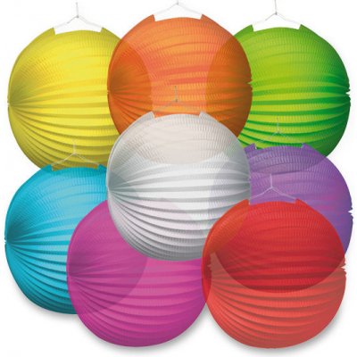 Lampion Transparent 25 cm mix barev – Zboží Mobilmania