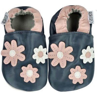 Capiki kožené capáčky Sedmikrásky modrá – Zboží Mobilmania