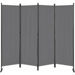 MultiGarden AW-022/4TLG Skládací zahradní a pokojový paraván 4 dílný 167 x 216 cm šedý – Zboží Dáma