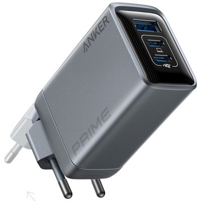 Anker – Nástěnná nabíječka Prime – Rychlonabíječka s technologií GaN, 2x Type-C, USB, 100 W, EU – šedá – Zboží Živě