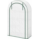 Outsunny Mini s rolovacími dveřmi 100 x 45 x 160 cm bílý – Zboží Dáma