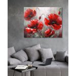 ZUTY Obrazy na stěnu - Červené vlčí máky Rozměr: 40x50 cm, Rámování: vypnuté plátno na rám